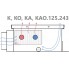 Встраиваемый в пол конвектор без вентилятора EVA K.125.243 (длина 1750 мм)